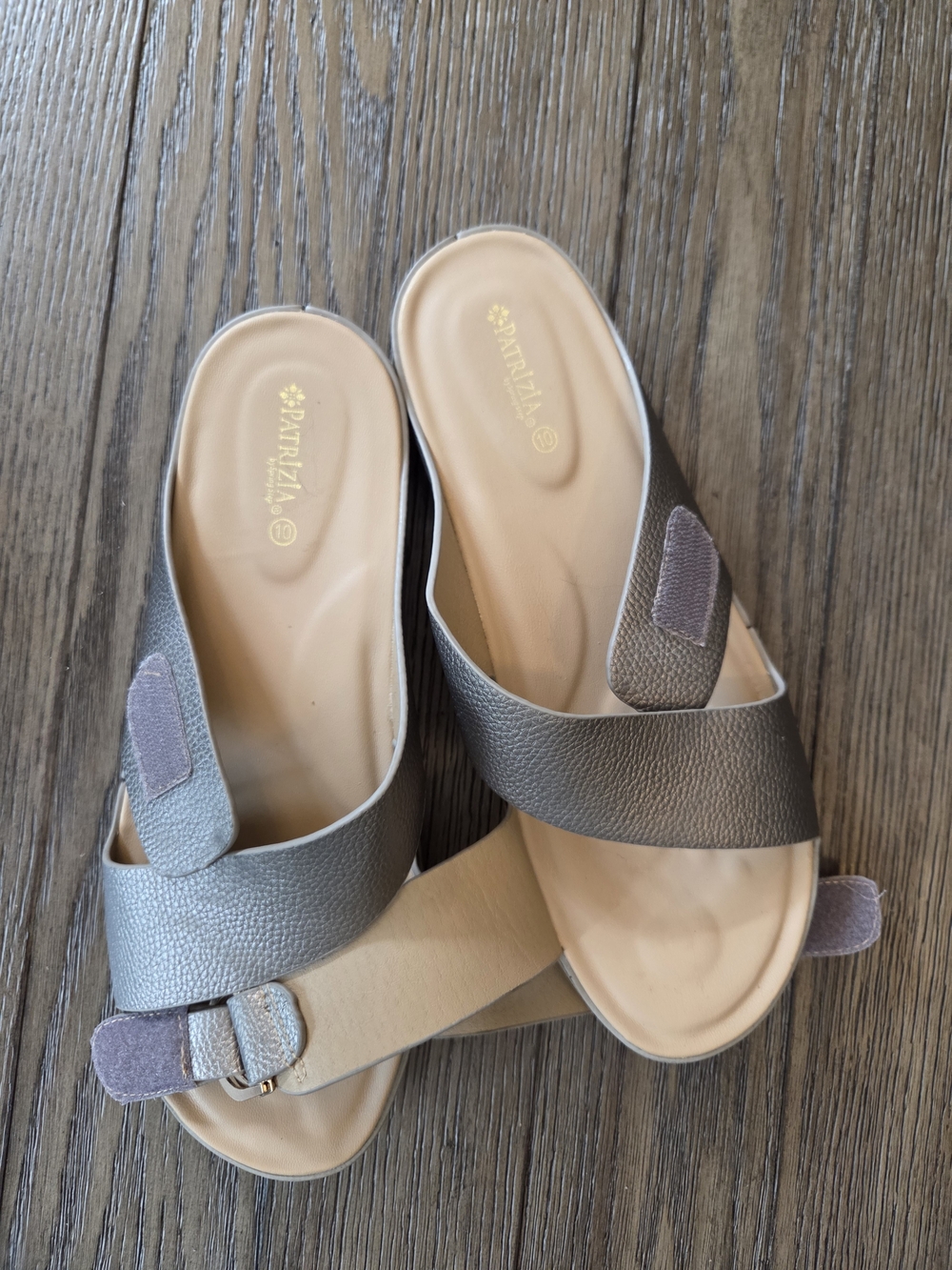 Patrizia by Spring Step Pewter Metallic Rutha Slide Sandals - Picture 3 of 8